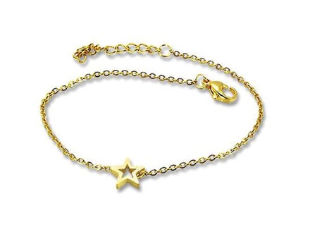 Amanto Armband Emgre G - 316L Staal - Ster ∅8mm - 18+3cm