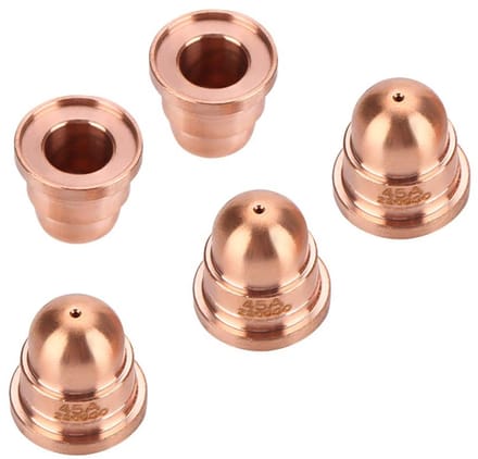 Dailygoods Plasmasnijder Nozzles Set van 5 Premium Koper Model 220930
