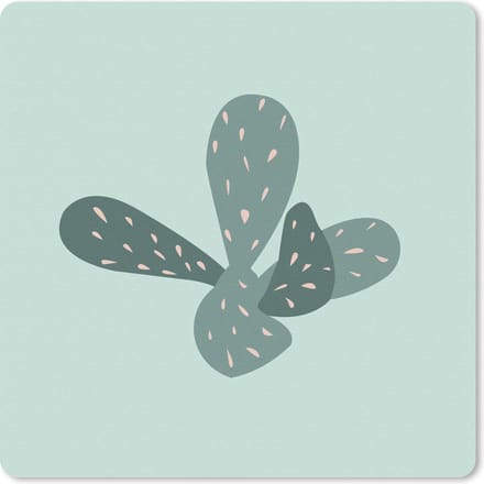 Muismat 20x20 cm - Mousepad Zomer - Cactus - Abstract - Muismatten