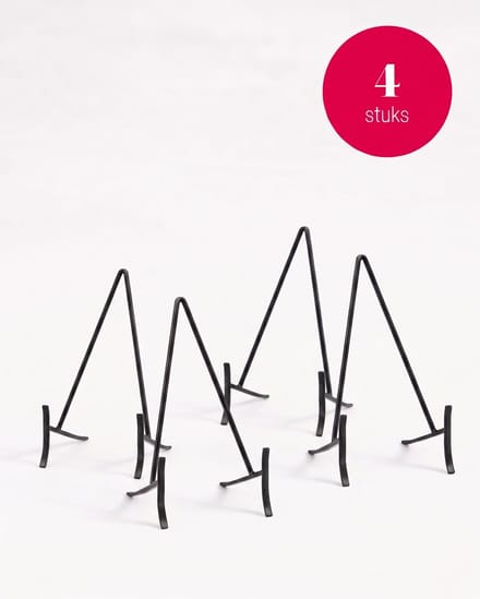vtwonen - Bordenstandaard - Bordenhouder - Zwart - 11x20 cm - Set van 4