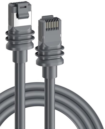 Internetkabel CAT6 5 m - Ethernet Netwerkkabel Geschikt voor Starlink Gen3 - Waterdicht - Grijs