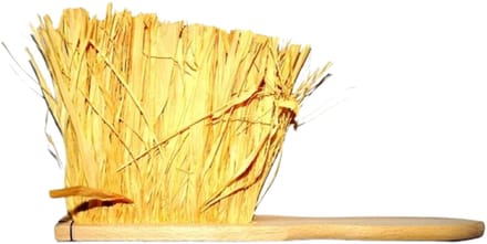 STARMANN - broodborstel - Bezem - hout handveger - handgemaakt - raffia vezel