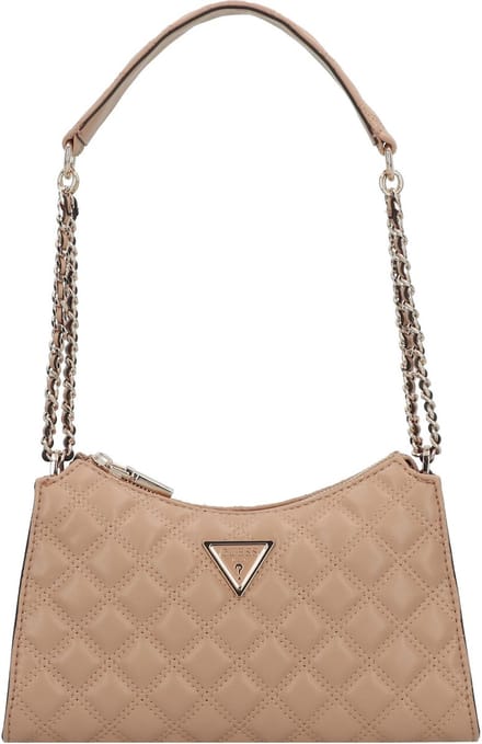 GUESS Schoudertas Giully Top Zip Shoulder Bag Beige Lichtbruin