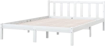 Houten Bedframe - Ledikant Grenenhout - Moderne Slaapkamer - Massief Stevig - 140x200 cm - Wit