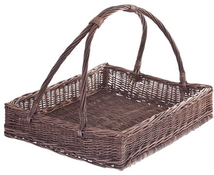 The Wicker Stories Allium - Rieten serveermand met handvat - Picknickmand - Donker