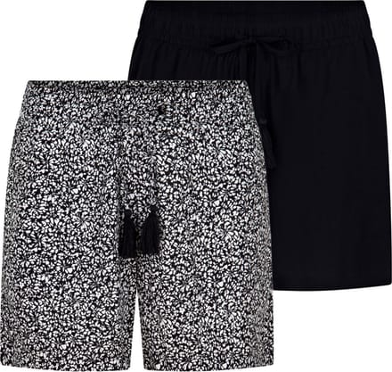DENIMFY Dames Short DFLia 2 Pack regular/straight Veelkleurig M Volwassenen Zomerbroek - Elastische Taille