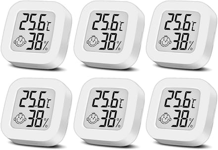 Digitale Hygrometer & Thermometer Binnen Meetapparaat Mini LCD Display Set (6 Stuks)