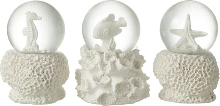 J-Line waterbal Zee - polyresin - wit - large - 3 stuks