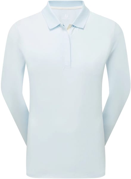Footjoy ThermoSeries Langemouw Golfpolo Ice Blue