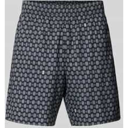 regular fit short van mix van katoen en viscose model 'Aop Short Tenniscourt'