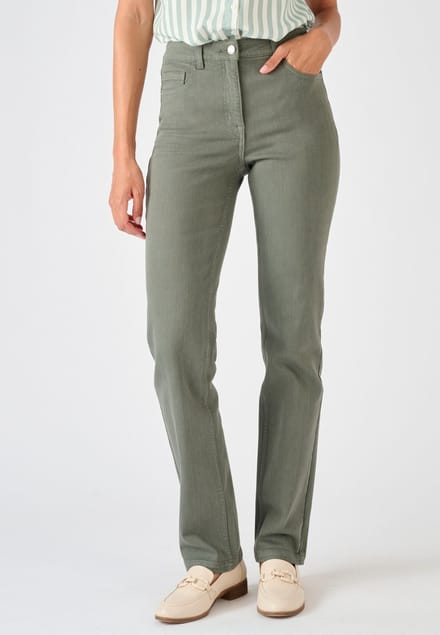 Damart - Jeans straight fit Perfect Fit by Damart - Dames - Groen - 52