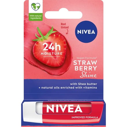 362977 Nivea Strawberry Shine Verzorgende Lippenbalsem 4.8