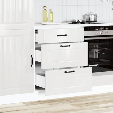 vidaXL - Onderkast - "Lucca" - Hoogglans - Wit - Bewerkt - Hout