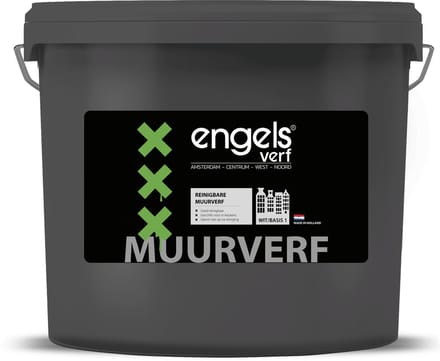Engels Verf - Muurverf Latex Mat - Waterbasis - Ral 9010 - Spuit en rollatex - 5 Liter