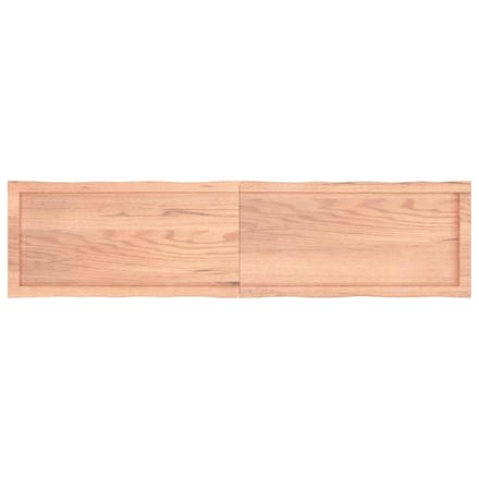 vidaXL - Tafelblad - natuurlijke - rand - 160x40x(2-4) - cm - eikenhout - lichtbruin