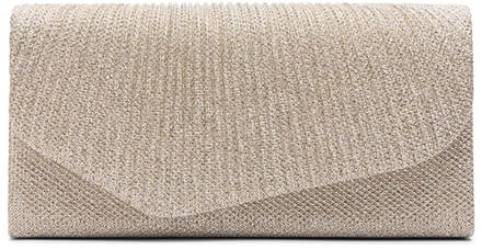 Manfield - Zilveren glitter clutch