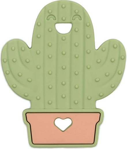 Bumkins - Silicone Teether Siliconen Baby Bijtring – Verzachtend Siliconen Bijtspeeltje voor Doorkomende Tandjes – Gemakkelijk Vast te Houden – Cactus