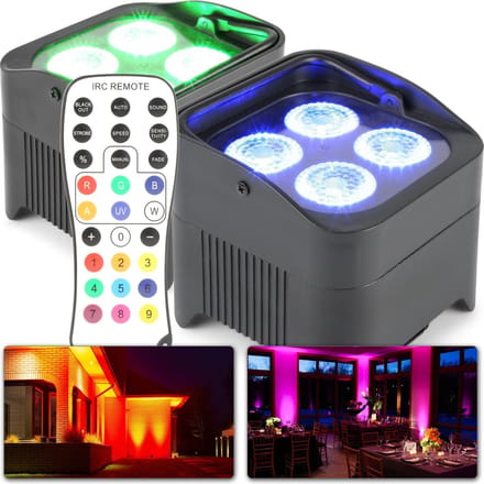 Uplighter LED - BeamZ BBP94 - Set van 2 Uplights met 4x 10W LED's per spot