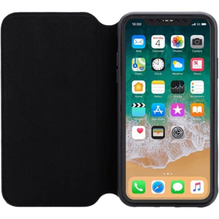 3sixT Slimfolio Flip Cover iPhone XS Max - Zwart