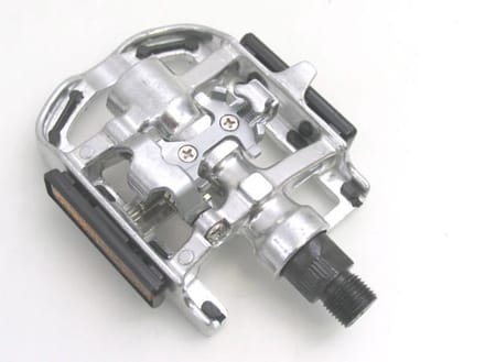 Pedaalset MTB Tecora E combi SPD - zwart/zilver