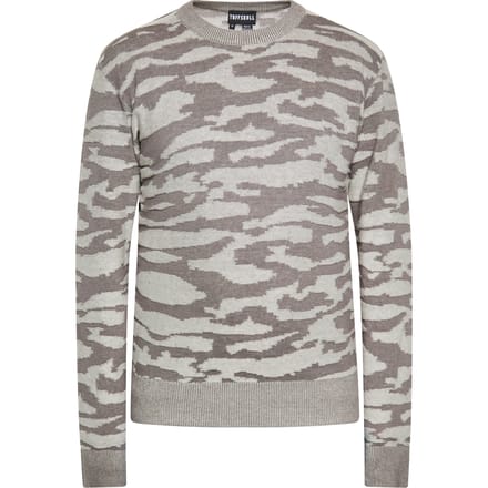 TUFFSKULL Jumper Heren Wol wit grijs gemêleerd