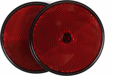 Benson Ronde reflectoren - rood - 85 mm - set van 2 - schroefbevestiging