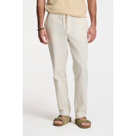 Shiwi Luke Linen Trousers Solid Beige Größe: L | Hosen Outlet | Herren | Weiß