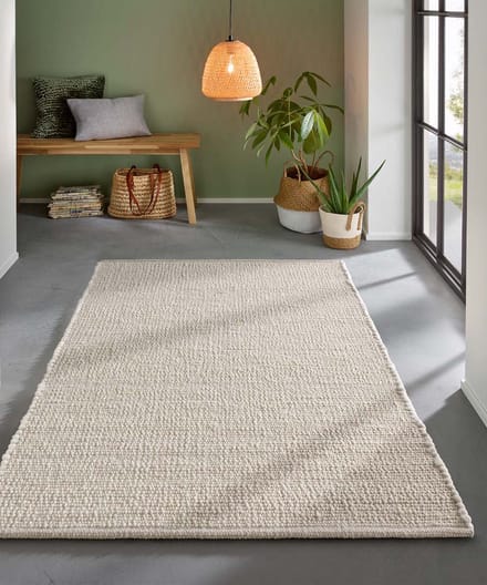 Wollen loper - Bokn wit 70x240