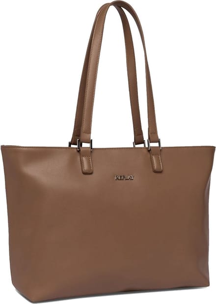 REPLAY Schoudertas Shopper Shoulder Bag Dirty Pale Beige Lichtbruin