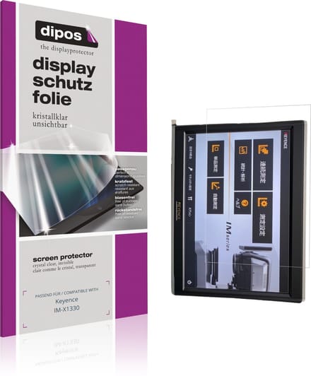 dipos – 2x Beschermfolie geschikt voor Keyence IM-X1330 | Krasbestendige & heldere Screenprotector Ultra-Thin