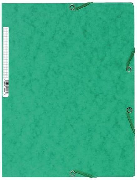 Exacompta Elastomap 3 kleppen in glanskarton 400g/m2 - A4 - Groen - 55503E