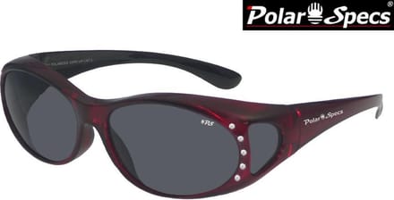 Polar Specs® Overzet Zonnebril PS5076 Diamond –Metallic Red – Polarized Black – Medium – Women