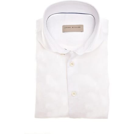 John Miller Overhemd Luxury Linen Wit / male