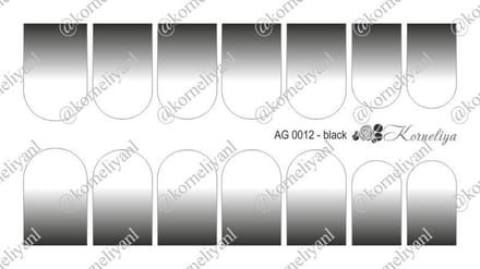 Korneliya Airbrush Waterdecal AG 0012 Black