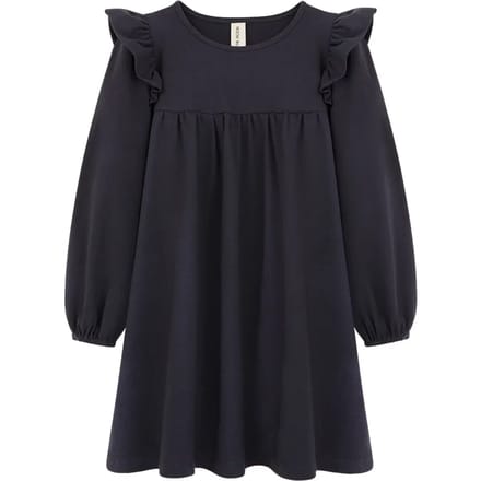 Katoenen meisjesjurk Kids on the Moon Charcoal