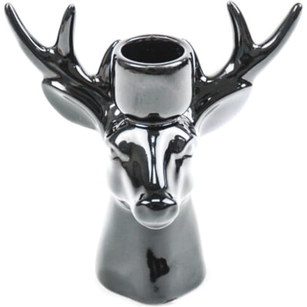 House Vitamin Candle holder reindeer ceramic black 16x9x16,5cm