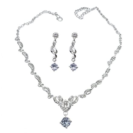 2- Delig Bruidsketting-Celia- Zilverkleur - Trouwen-Charme Bijoux