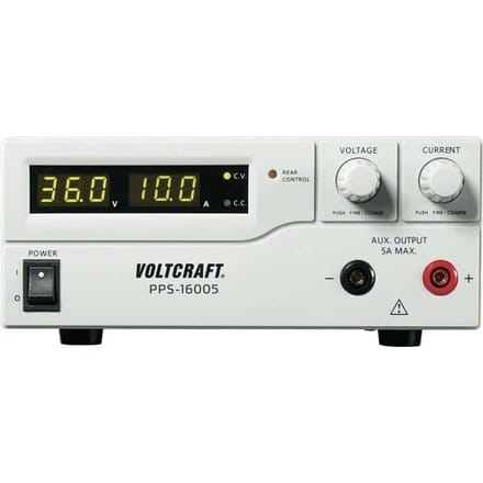 VOLTCRAFT PPS-16005 Labvoeding, regelbaar 1 - 36 0 - 10 A 360 W USB, Remote Programmeerbaar Aantal uitgangen: 2 x