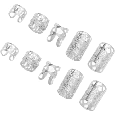200 stuks Haar Dreadlocks Kralen Flexibele Legering Exquise Modieuze Haarversieringen Ringen voor zilver