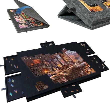 Legpuzzelbord - Puzzeltafel - Puzzels Maken - Met Laden - 1500 Stukjes - Zwart