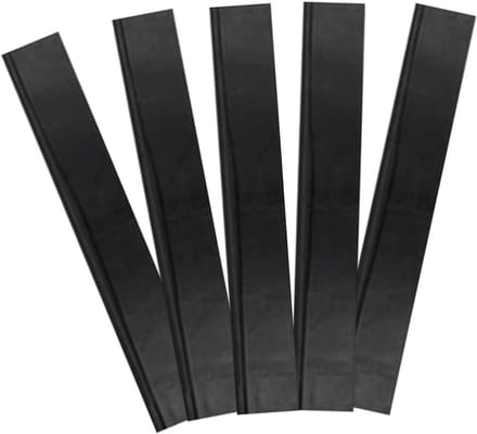 Wisserrubber Vervanging - Rubberen Strips - Glas Reinigen - Effectieve Vlekverwijdering - 5 Stuks - Zwart