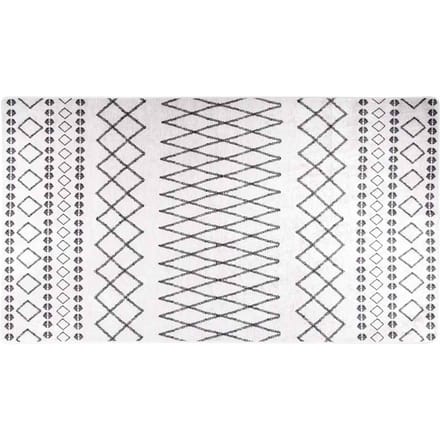 vidaXL - Vloerkleed - wasbaar - 190x300 - cm - zwart - en - wit