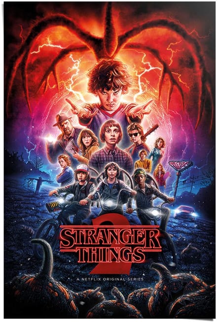 Poster Stranger Things - 91,5 x 61 - Papier - REINDERS