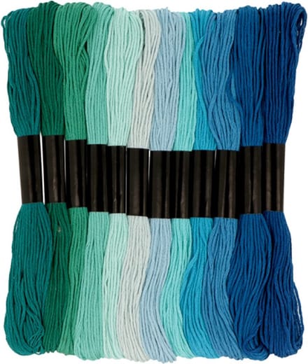 12 turquoise katoenen draden 8 m - Artemio