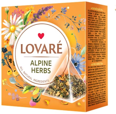 Lovaré Alpine Herbs Thee – 15 Pyramid Tea Bags | Premium Kruidenthee Blend | Natuurlijk & Verfrissend