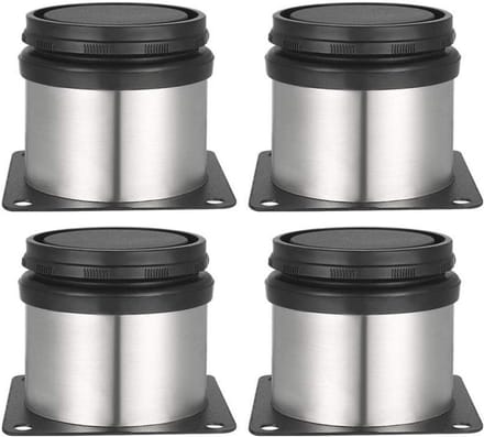 Verstelbare Meubelpoten 50 mm Hoogte - Roestvrij Staal - 8 Stuks