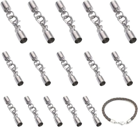 15x Karabijnsluitingen RVS Kettingsluitingen Zilver voor DIY en Accessoires