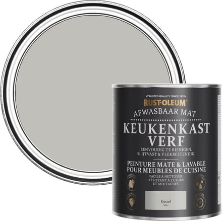 Rust-Oleum Lichtgrijs Afwasbaar Mat Keukenkastverf - Kiezel 750ml