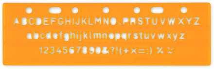 Standardgraph Sjabloon letters en cijfers 5mm - SG-HX87019