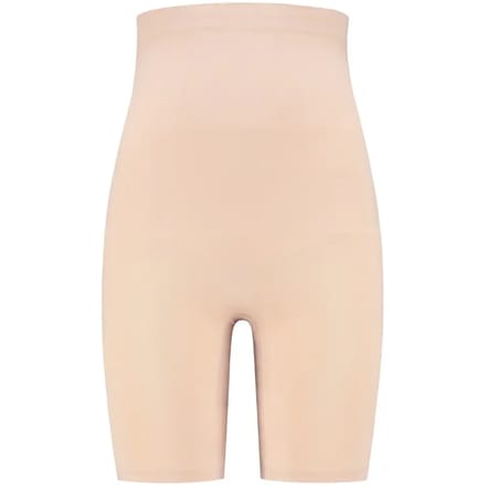 Bye Bra Soft Touch Naadloze Shapewear Shorts met Hoge Taille voor Dames, Buik- en Dijcontrole, Gladmakende Pasvorm met Siliconen Grip, S–XXL (Beige, XXL)